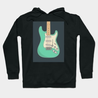 Sea Foam Green Strat Guitar Hoodie